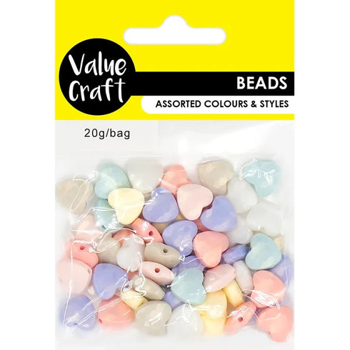 Heart Shape Pearl Finish Beads
